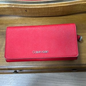 Red Calvin Klein Wallet